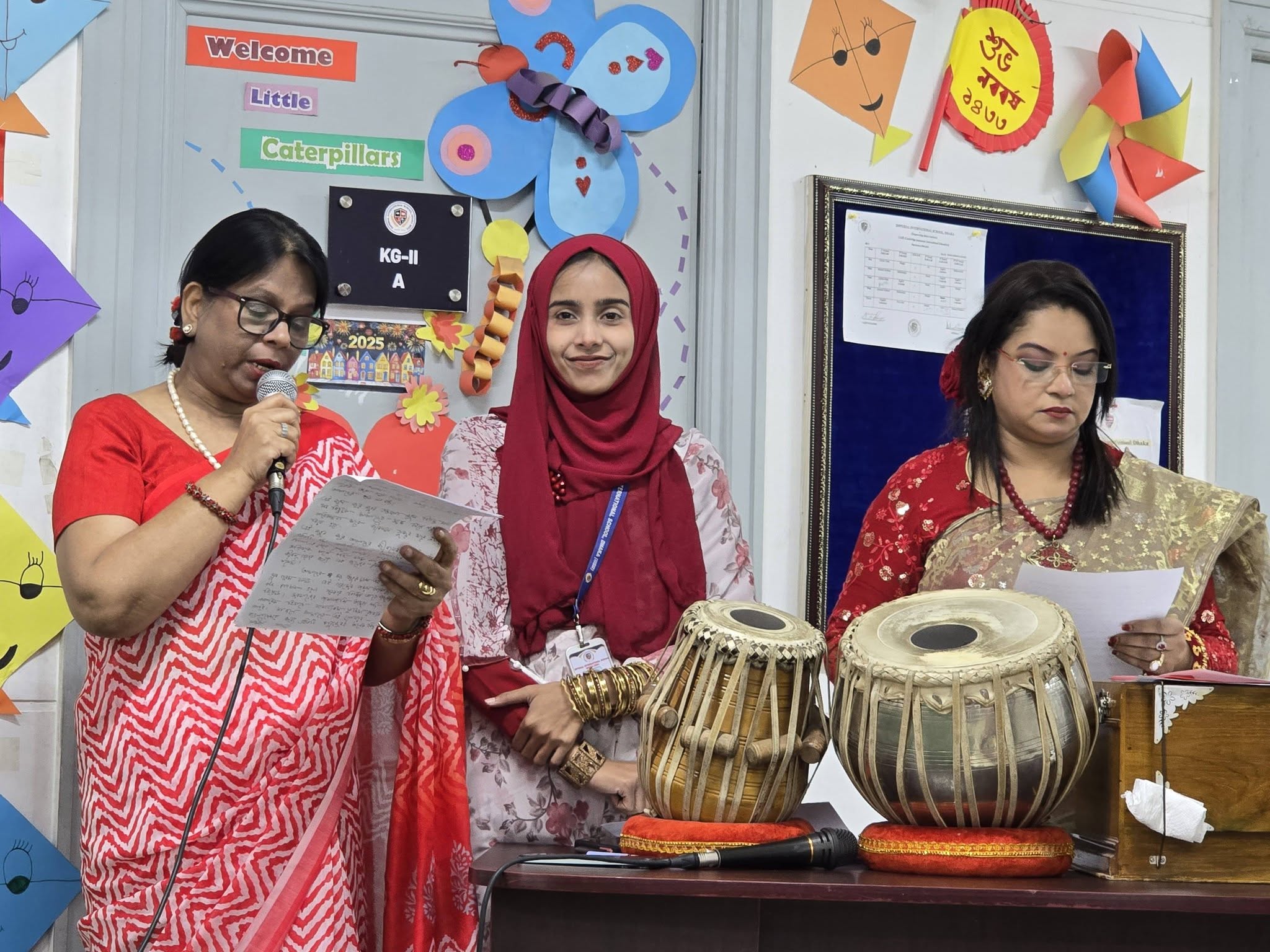 Students during a cultural group activity at IISD